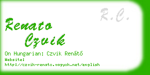 renato czvik business card