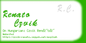 renato czvik business card